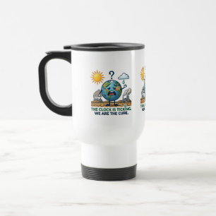 Mug De Voyage L'Horloge Tourne Sensibilisation Écologique Terr