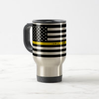 Ligne jaune mince monogramme de drapeau