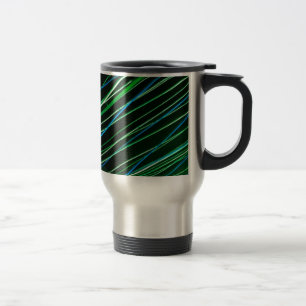Mug De Voyage lignes vertes néon