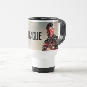 Mug De Voyage Ligue de Justice Cyborg Sur Le Champ De Bataille