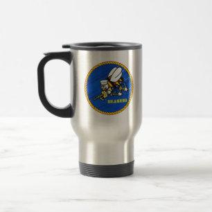 Mug De Voyage Logo de bataillons de construction de marine des