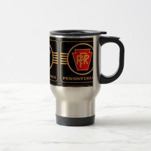 Mug De Voyage Logo de chemin de fer de la Pennsylvanie, noir et
