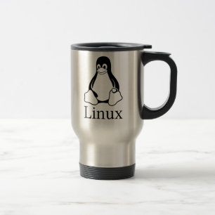 Mug De Voyage Logo de Linux avec Tux le pingouin de Linux