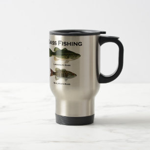 Mug De Voyage Logo de pêche au bar (de large ouverture -