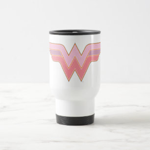 Mug De Voyage Logo de Wonwoman Pink and Orange Mesh