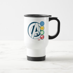 Mug De Voyage Logos de personnages d'Avengers