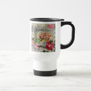 Mug De Voyage Londres Angleterre Voyage Europe Vintage Art