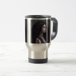 Mug De Voyage Longs déplacements de cheveux bouclés/mug de navet