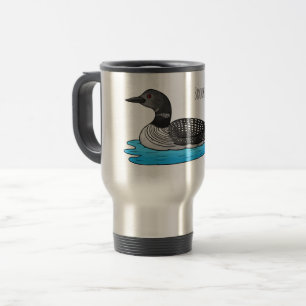 Mug De Voyage Loon bird cartoon illustration 