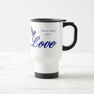Mug De Voyage Love Bluebird Mariage personnalisé