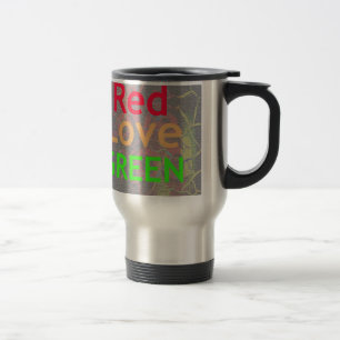 MUG DE VOYAGE LOVE RED GOLDEN VERT