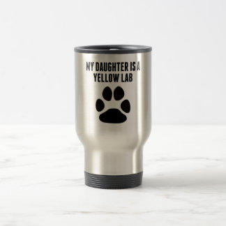 Mug De Voyage Ma fille est un laboratoire jaune