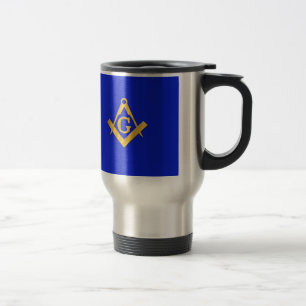 Mug De Voyage Maçon - bleu maçonnique
