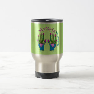 Mug De Voyage Mains Artsy de Whimisical de thérapeute de massag