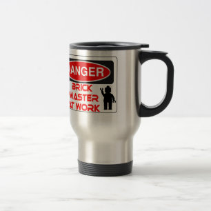 Mug De Voyage MAÎTRE de BRIQUE de PRÉCAUTION AU TRAVAIL à cô