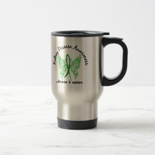Mug De Voyage Maladie rénale grunge du papillon 6,1 de tatouage