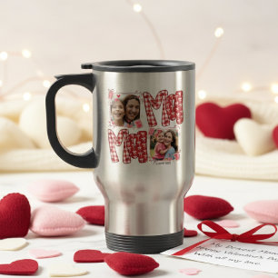 Mug De Voyage Maman et enfant Plaid rose rouge Saint-Valentin Am