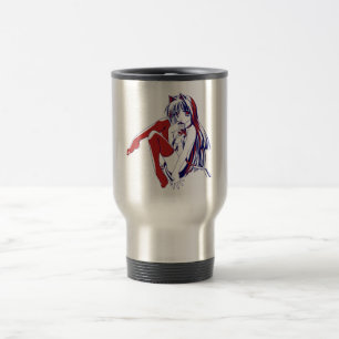 Mug De Voyage Manga américain Neko Chatte Féline Kawaii Anime