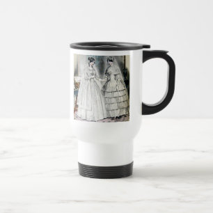 Mug De Voyage Mariage de mariée vintage antique blanc