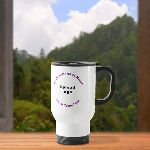 Mug De Voyage Marque d'affaires Motif ronde avec textos couleur 