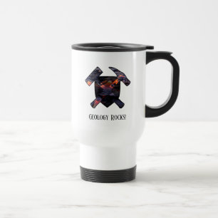 Mug De Voyage Marteau Logo "La géologie déchire" avec coulée de