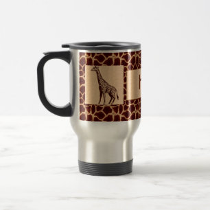 Mug De Voyage Masculine et girafe sauvage avec nom