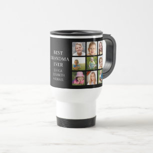 Mug De Voyage Meilleur collage photo de grand-mère