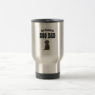 Mug De Voyage Meilleur DACHSHUND Chien Papa Illustration Vintage