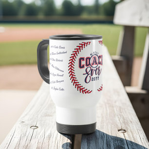 Mug De Voyage Meilleur entraîneur Ever Cadeau de base-ball Team