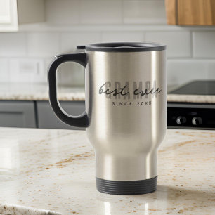 Mug De Voyage Meilleur Grampa depuis 20XX Moderne Simple Preppy