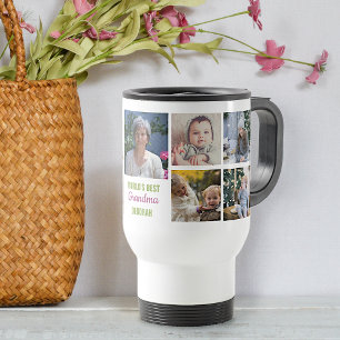Mug De Voyage Meilleur grand-mère Instagram Photo Nom du collage