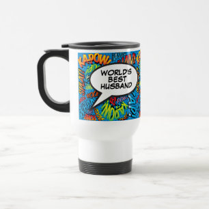 Mug De Voyage Meilleur Mari au Monde Drôle Moderne Bande Dessiné