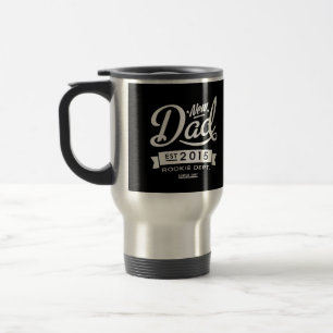 Mug De Voyage Meilleur nouveau père noir 2015