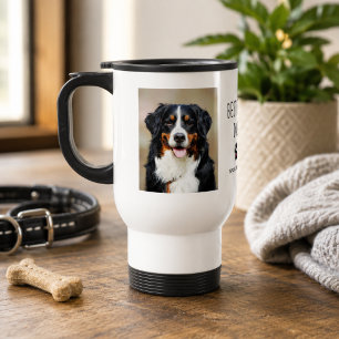 Mug De Voyage Meilleur Papa Chien Deux Photos Texte Manuscrit