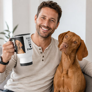 Mug De Voyage Meilleur Papa Chien du Monde Cœur Patte 2 Photo