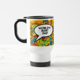 Mug De Voyage Meilleur Papa du Monde Cool Drôle Typographique