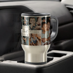 Mug De Voyage Meilleur papa Jamais Script Fête des pères Photo C