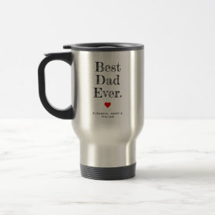 Mug De Voyage Meilleur Papa Personnalisé avec des Noms