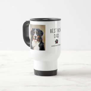 Mug De Voyage Meilleur père de chien Deux photos Texte manuscr