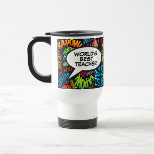 Mug De Voyage Meilleur Professeur du Monde Livre de Bande Dessin