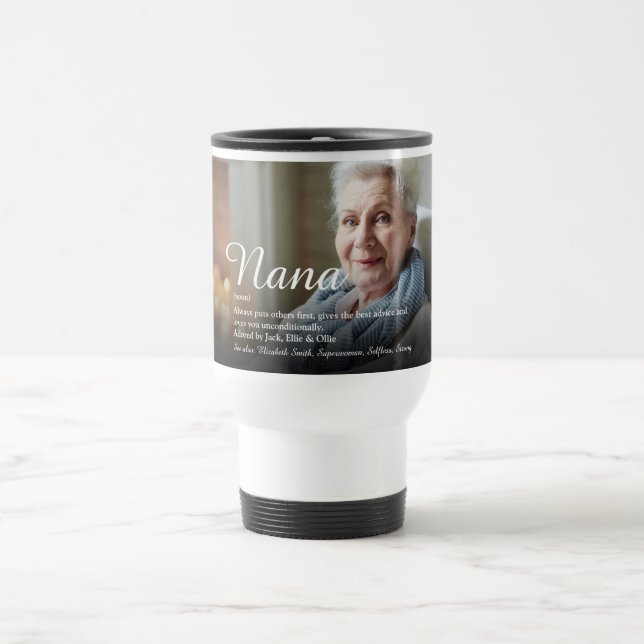 Mug De Voyage Meilleure grand-mère, grand-mère Définition Script (Centre)