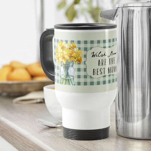 Mug De Voyage Meilleures Mères Fleurs de Narcisses Verts de Ferm