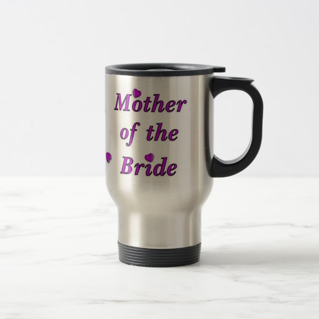 Mug De Voyage Mère de jeune mariée de l'amour simplement (Droit)