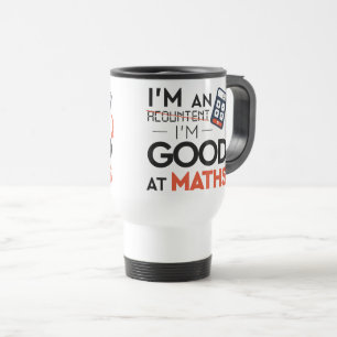 Mug De Voyage Métallique je suis bon aux maths - clavier