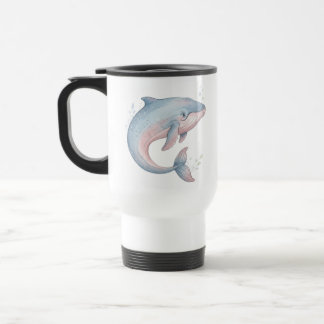 Mug De Voyage Mignon Baleine À Bosse Bébé Aquarelle Nursery Past