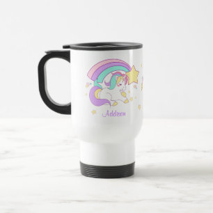 Mug De Voyage Mignon Licorne Arc-en-Ciel Magique Personnalisé su
