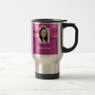 Mug De Voyage Modèle photo floral rose