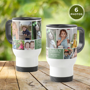 Mug De Voyage Modern Family Est Éternelle 10 Collage Photo Vert