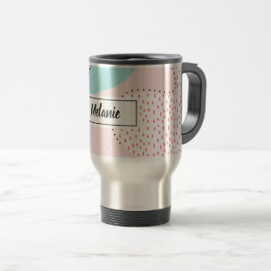 Mug De Voyage Moderne et branché Pastel Abstrait Personnalisé