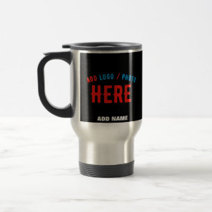 MUG DE VOYAGE MODERNE ET MODERNE PERSONNALISABLE NOIR VÉRIFIÉ